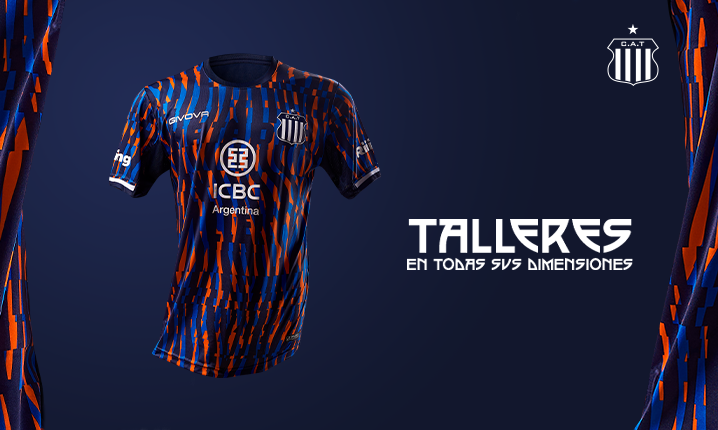 Camiseta Givova Alternativa Talleres 2023 Hombre Azul/Naranja