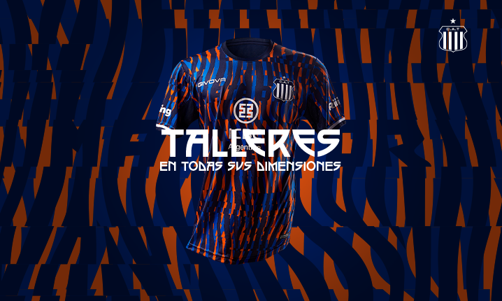 Camiseta Givova Alternativa Talleres 2023 Hombre Azul/Naranja