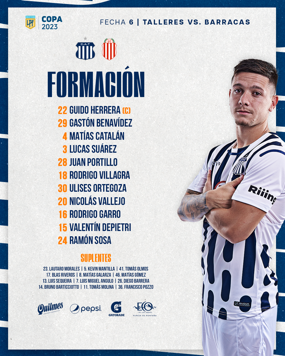 Talleres (R.E): Saludó al ídolo