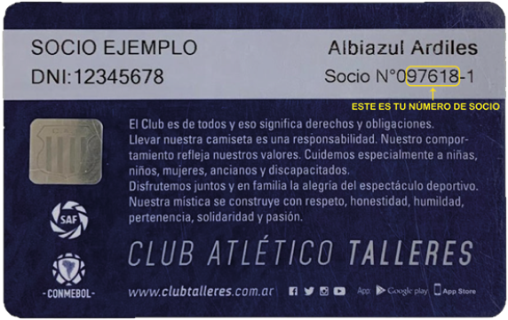 Ayuda Número de Socio